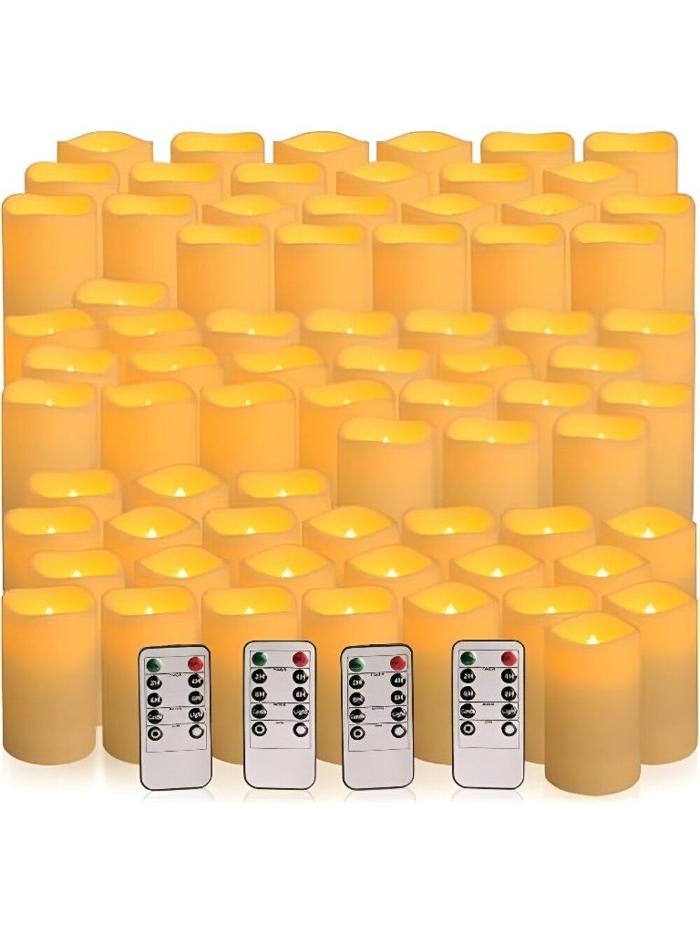 YOROXRG Set of 72 Waterproof Outdoor Flameless Candles, LED Candles with 4